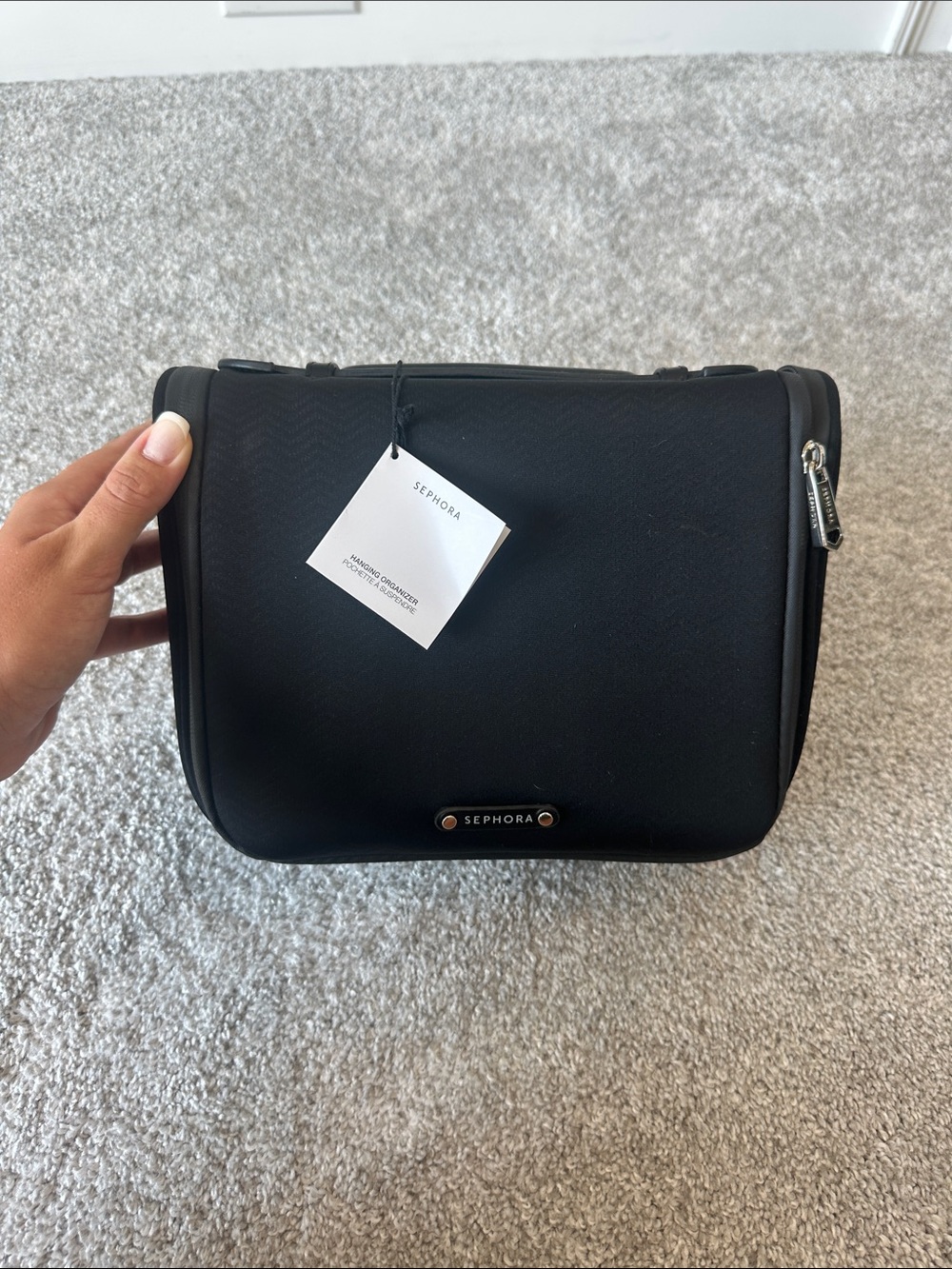 NWT Sephora Black Hanging Organizer